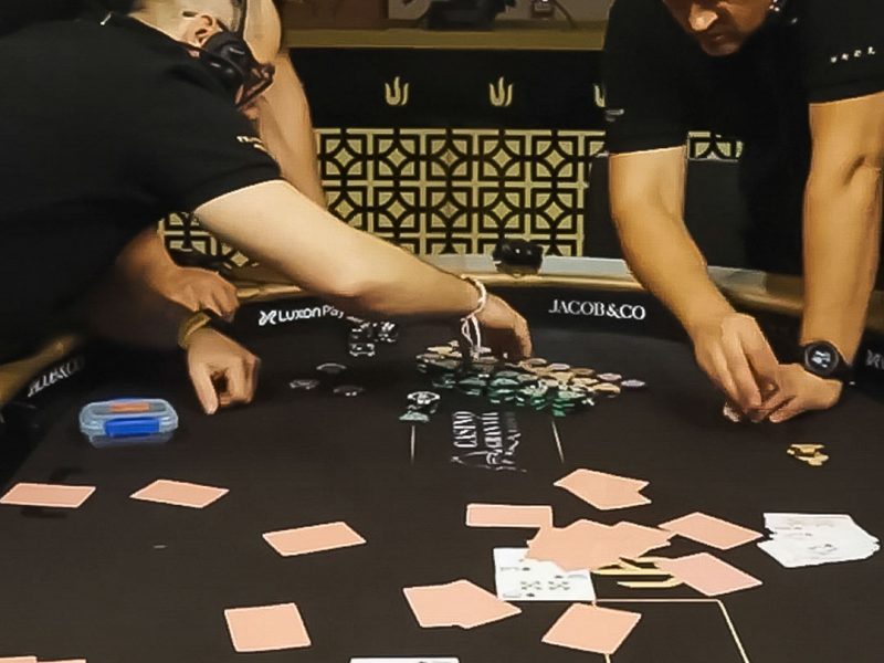 Mesa de póker durante Triton Poker Series Madrid